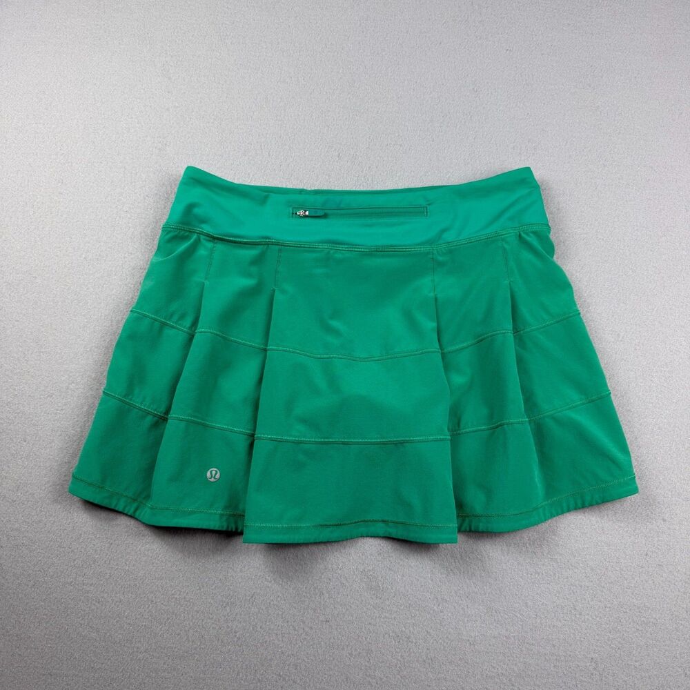 Lululemon Pace Rival Mid Rise Skirt Womens 6 Green Tennis Golf Running Skort